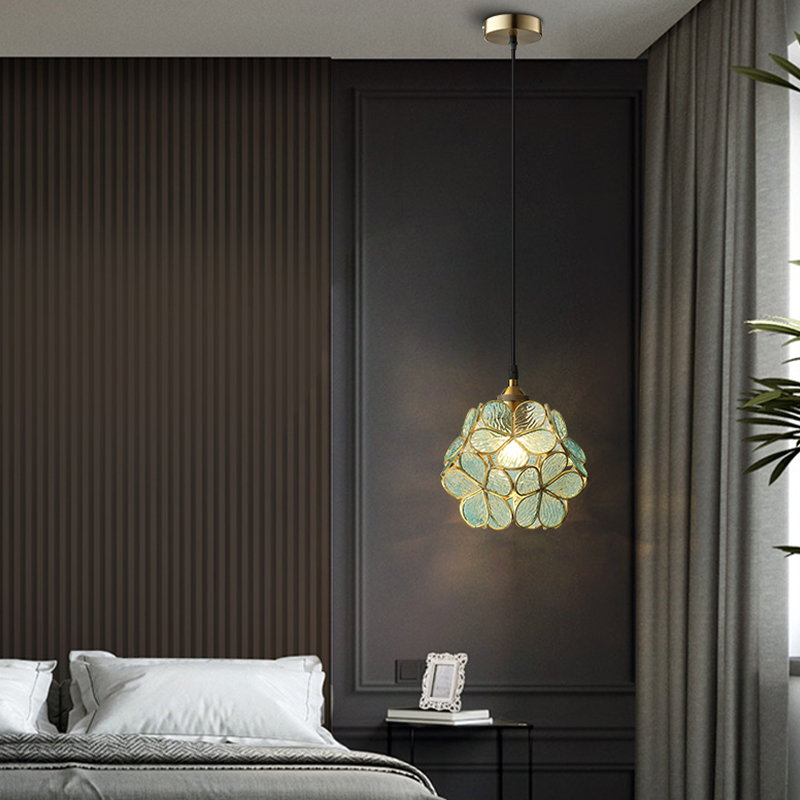Frendorf | PetalGlow Glasblütenblatt-Pendelleuchte | Nordischer Stil | Elegantes Design für Ess- & Wohnzimmer