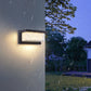 Modern Minimalist Solar Rechteck PC LED Außen Wandleuchte Lampe Für Außenpatio