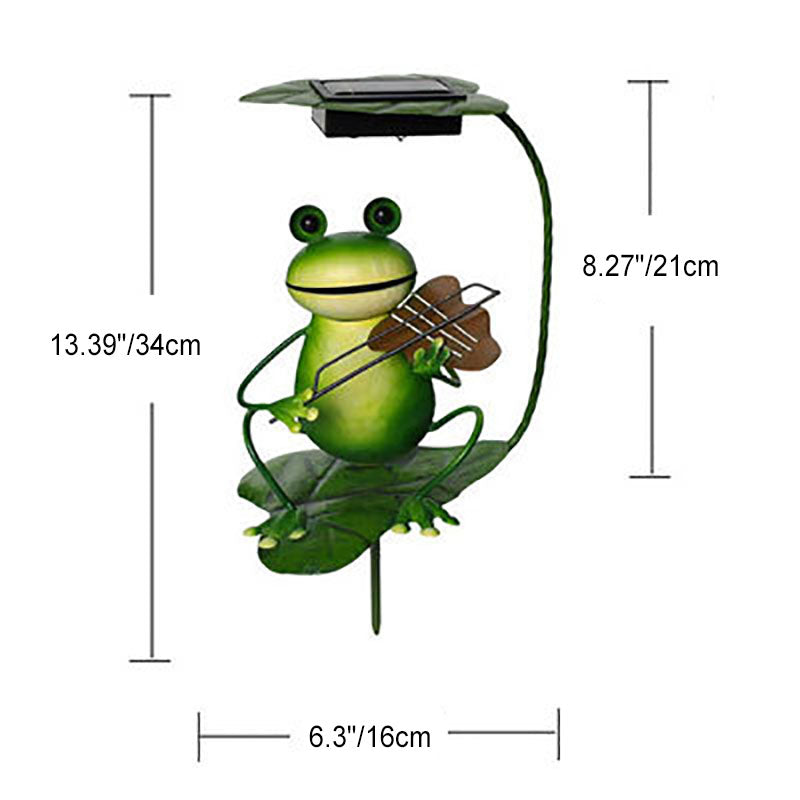 Outdoor Solar Frog Eisen LED Garten Boden Einsetzen Landschaft Licht