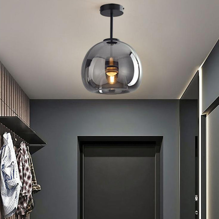Frendorf | Nordora Luxus Rundglas-Deckenleuchte | Semi-Flush Mount | Modernes Skandinavisches Design