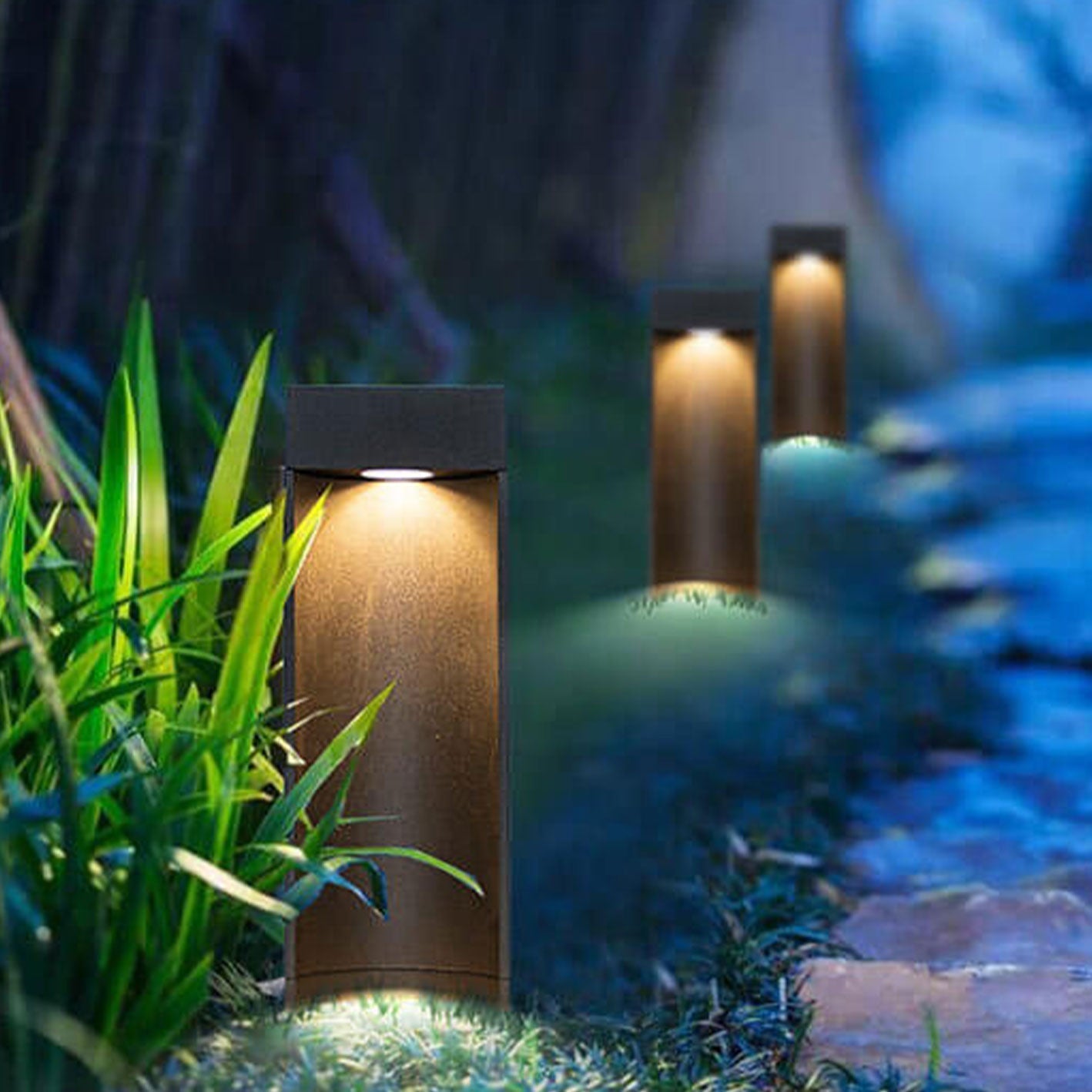 Frendorf | LumiPath Modern Square LED Gartenlampe | Aluminium | Outdoor Wegeleuchte | Energiesparend