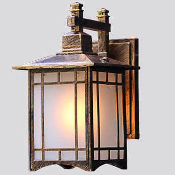 Frendorf | Pavilor Solar Wandlampe | Wasserdicht | Aluminium | Chinesischer Pavillon Stil