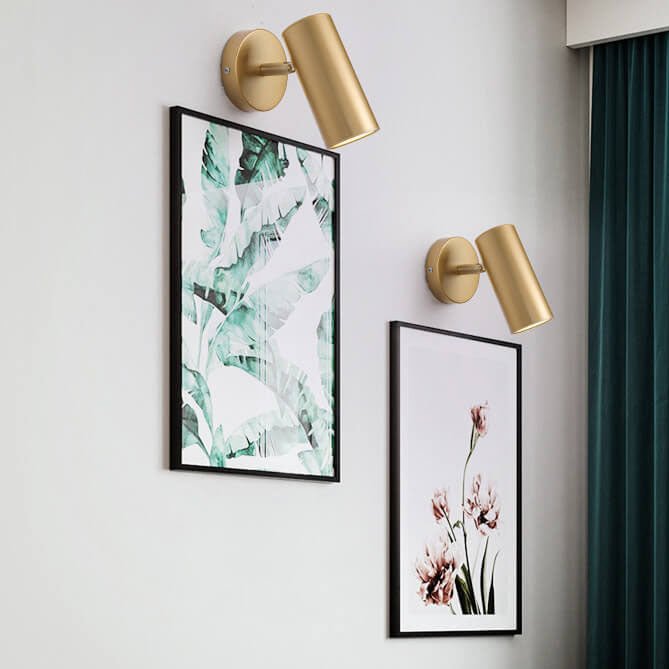 Moderne Einfachheit Plattierte Zylindrische Spotlicht 1-Licht Lese Wandleuchte Lampe