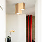 Frendorf | LumaKube Nordic Design LED Deckenleuchte | Holzoptik | Flush Mount | Warmweiß oder Kaltweiß | Stilvolle Beleuchtung für Zuhause