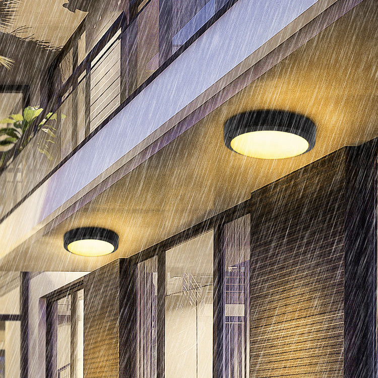 Frendorf | LunaShield Outdoor LED-Deckenleuchte | Wasserdicht | Aluminium | Rund & Achteckig | 3 Farbmodi