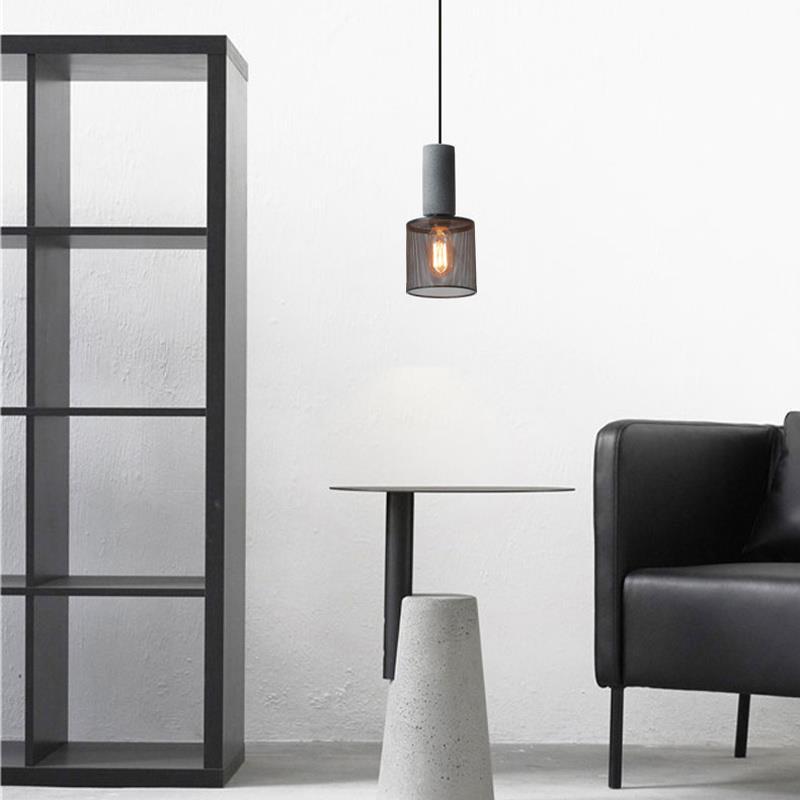 Frendorf | UrbanTaper Industrial Design Zement Pendelleuchte | Zylindrische Form | Moderner Look | Perfekt für Wohnzimmer