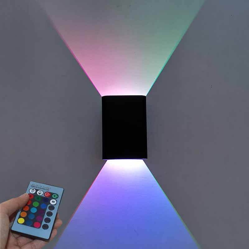 Frendorf | GlowSquare Moderne Aluminium LED Wandleuchte | RGB & Weißlicht | Quadratisches Design | Stimmungslicht