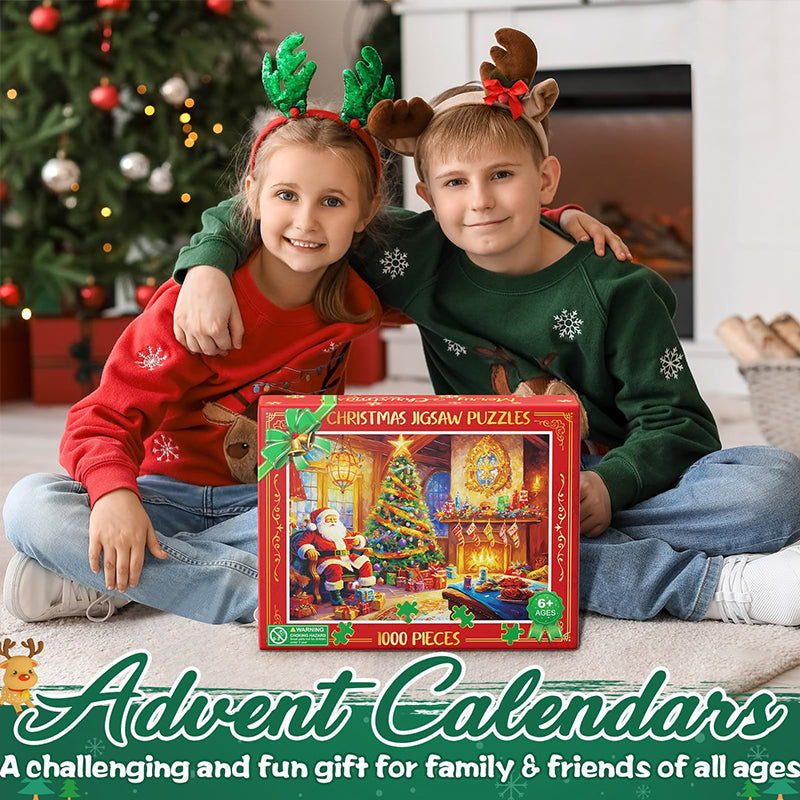 Frendorf | Adventskalender Weihnachts-Puzzle Blind Box 24 Teile 1000 Teile