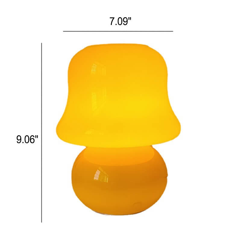 Frendorf | MushLume Glas Tischlampe | Französisches Design | Handgefertigt | Pilzform | Deko & Beleuchtung