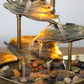 Frendorf | Aqualis Flow LED Tischbrunnen | Kreatives Lotusblatt-Design | Dekorative Lampe mit Wasserlauf