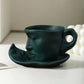 Frendorf | Metal Touching Face Kreative Keramische Kiss Kaffee Becher, Künstlerisches Vibe Becher & Untertasse Set