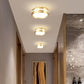 Nordische minimalistische runde LED-Deckenleuchte aus massivem Gold, Aluminium und Acryl