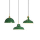 Frendorf | RetroDome Industrielle Vintage Pendelleuchte | Grünes Eisen-Kuppeldesign | Einzellicht | Rustikale Deckenbeleuchtung
