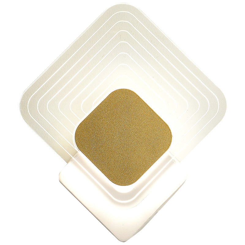 Frendorf | Luxoria Geo LED Wandleuchte | Goldenes Geometrisches Design | Acryl & Modern | Warmes Licht