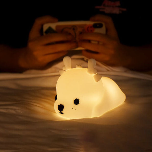 Kreative Reh-förmige Silikon LED USB Aufladbare Nachtlicht Tischlampe