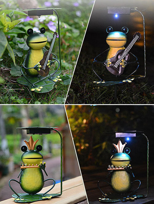 Outdoor Solar Frog Eisen LED Garten Boden Einsetzen Landschaft Licht