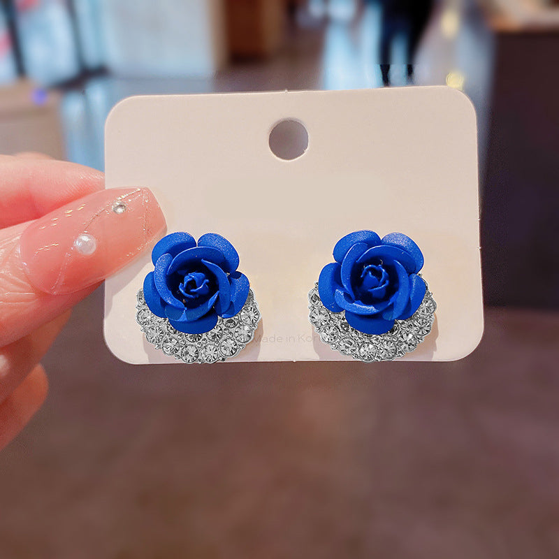 Frendorf | Blaue Rosen Ohrstecker