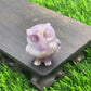 Frendorf 3.5cm natürliche Kristall Eule Ornament Edelstein Dekoration