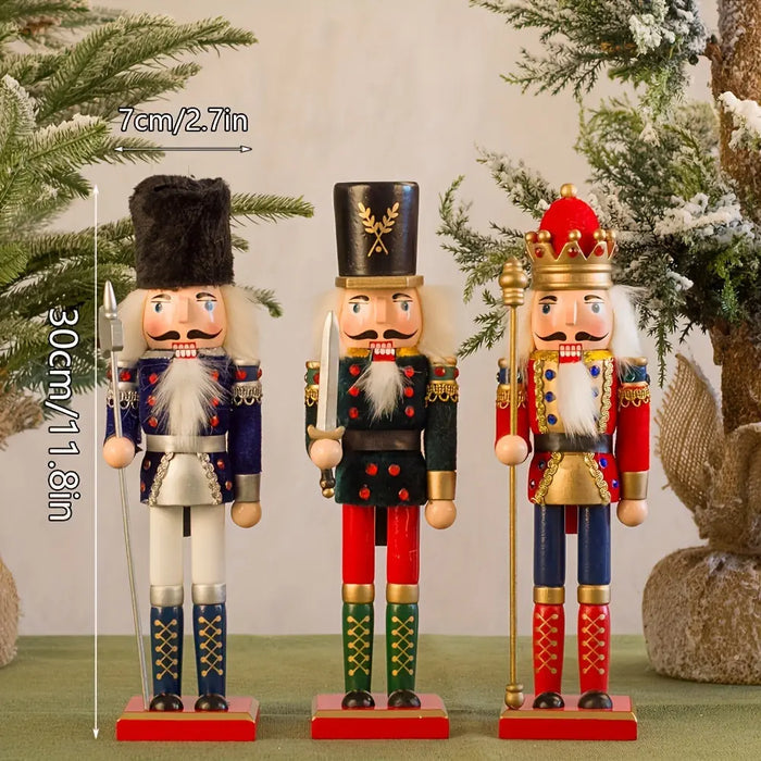 Frendorf | NussknackerJoy - Holz-Nussknacker-Soldatenfigur für zeitlosen Weihnachtszauber