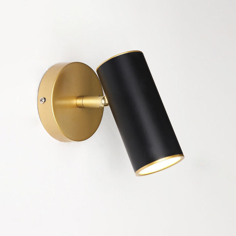 Moderne Einfachheit Plattierte Zylindrische Spotlicht 1-Licht Lese Wandleuchte Lampe