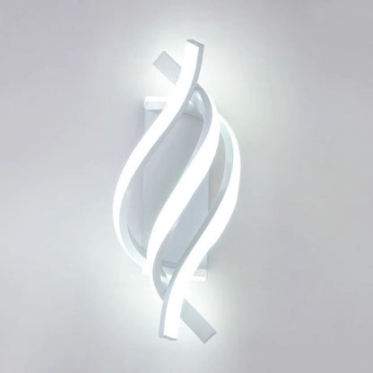 Modern Minimalist Spiral Linie Aluminium Acryl Silikon LED Wandleuchte Lampe Für Schlafzimmer