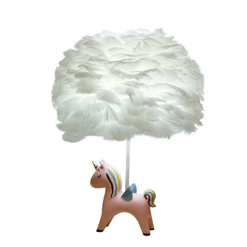 Frendorf | DreamaFeather Kinder Tischlampe | Kreatives Design | Einhorn & Tiermotive | Nachtlicht & Dekoration