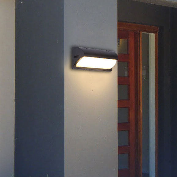 Frendorf | Zynistra AquaGlow Außenwandleuchte | Geometrisches Design | Wasserdicht | LED mit Sensor