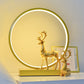 Frendorf | CircleLume USB LED Nachtlicht | Nordic Design | Tischlampe mit Hirschfigur | Warmweißes Licht & Dimmbar