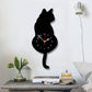 Nordic Cat Schwanzwedelnde Wanduhr