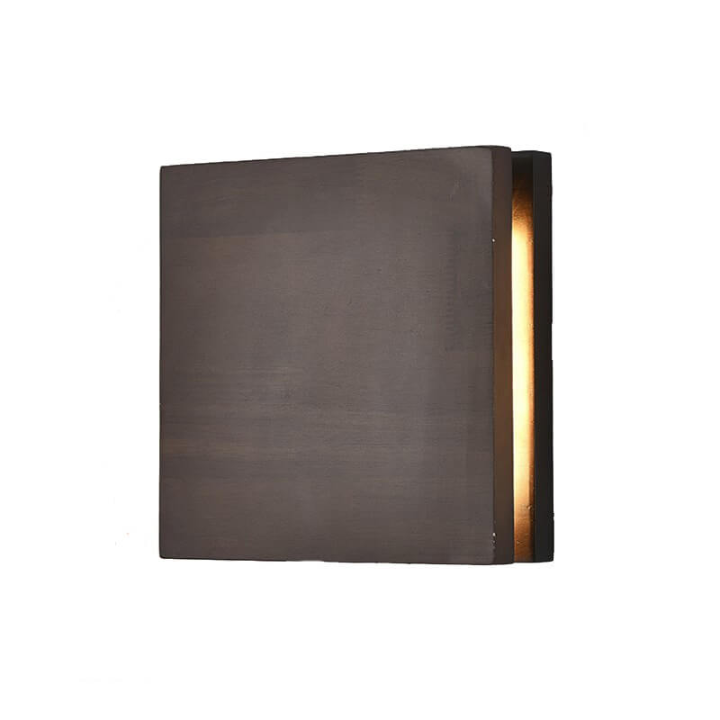 Frendorf | WabiLight Japanische Wabi-Sabi Holz-LED Wandlampe | Rechteckig oder Quadratisch | Warmes Ambiente