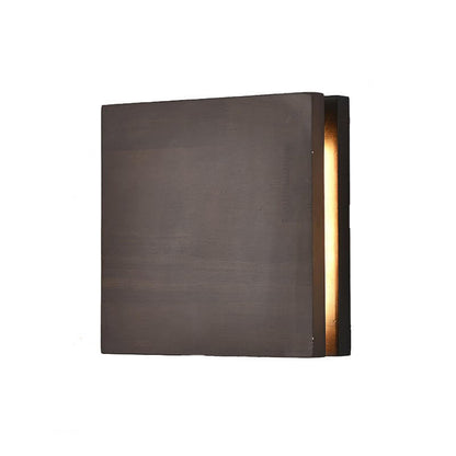 Frendorf | WabiLight Japanische Wabi-Sabi Holz-LED Wandlampe | Rechteckig oder Quadratisch | Warmes Ambiente