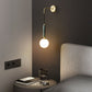 Frendorf | Marbelis Sphere LED Wandleuchte | Moderner Luxus | Marmor-Arm & Kugelschirm | Dekorative Beleuchtung