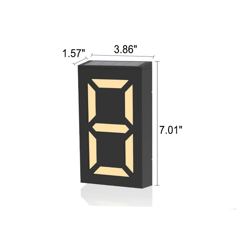 Frendorf | LumenSign Solar LED Wandleuchte | Türschild mit RGB-Beleuchtung | Außenleuchte | Modernes Design