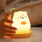 Frendorf | Luminio PalsTier Nachtlicht | Kreatives Silikondesign | Wiederaufladbar via USB | Deko-Tischlampe für Kinder