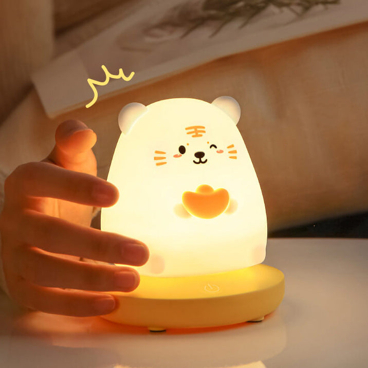Frendorf | Luminio PalsTier Nachtlicht | Kreatives Silikondesign | Wiederaufladbar via USB | Deko-Tischlampe für Kinder