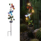 Frendorf | GardenGlow Solar Gartenleuchte | Metall-Design | Schmetterling, Libelle, Kolibri | Landschaftsbeleuchtung