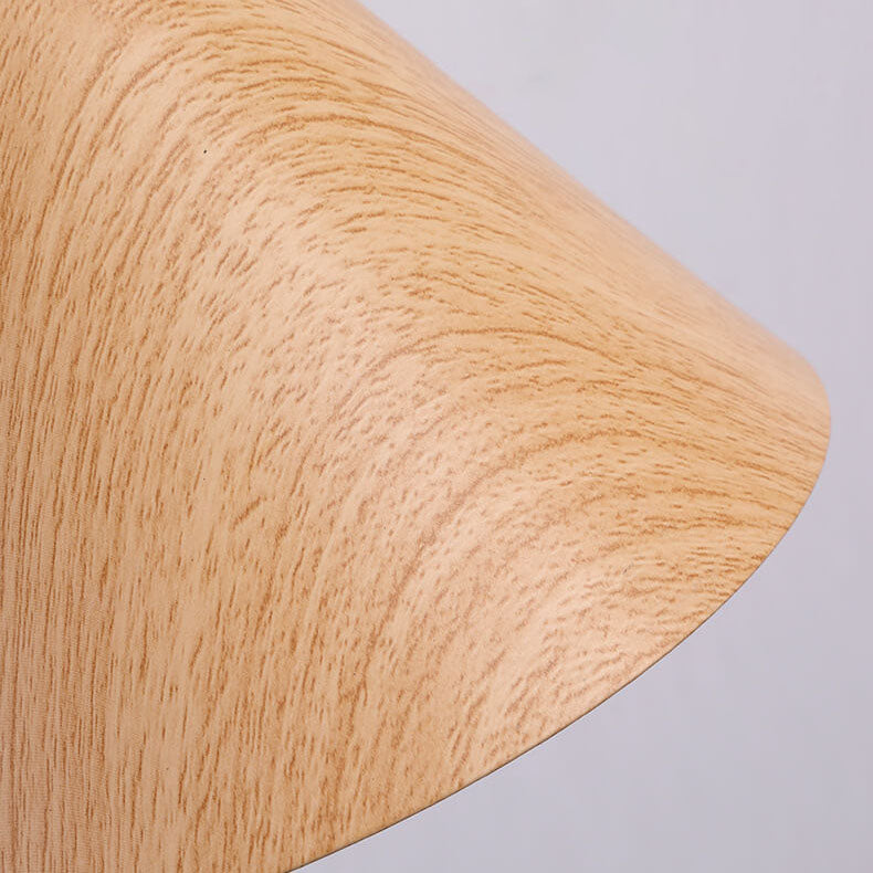 Frendorf | LumoNordic Minimalist Cone Swing Arm LED Wandlampe | Holzmaserung | Flexibler Schwenkarm | Stimmungslicht | Deko für Zuhause