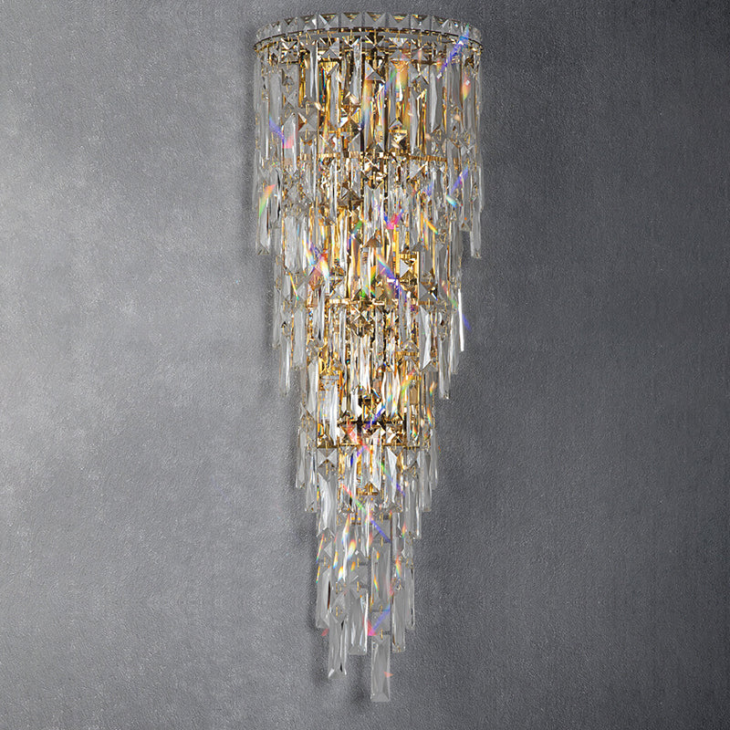 Frendorf | Lustrevia Kristall Wandleuchte | Luxus Design | Quasten aus Kristall | LED 1-Licht | Wohnzimmerlicht