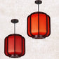 Frendorf | LuxoraChic Modernes Chinesisches Design Pendelleuchte | Faux-Schaffell | Holz-Laterne | LED-Beleuchtung für Zuhause