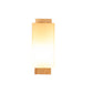Moderner minimalistischer Massivholz Quadrat Glas Säulen 1-Lampe Wand sconces Leuchte