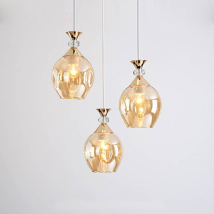 Frendorf | AuroSphere Gradient Glas Pendelleuchte | 1/3 Lichter | Insellicht | Modernes Design für Esszimmer & Küche