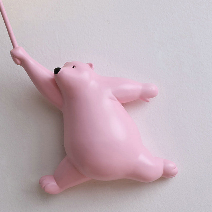 Frendorf | Bearlume Kreative Wandlampe | Bärendesign aus Glas & Eisen | Stimmungsvolle Beleuchtung | Moderne Wanddekoration