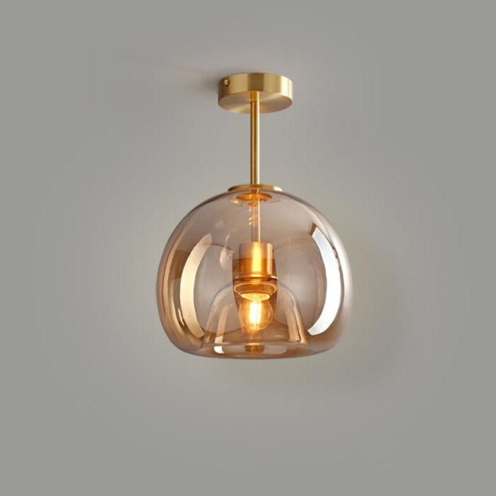 Frendorf | Nordora Luxus Rundglas-Deckenleuchte | Semi-Flush Mount | Modernes Skandinavisches Design