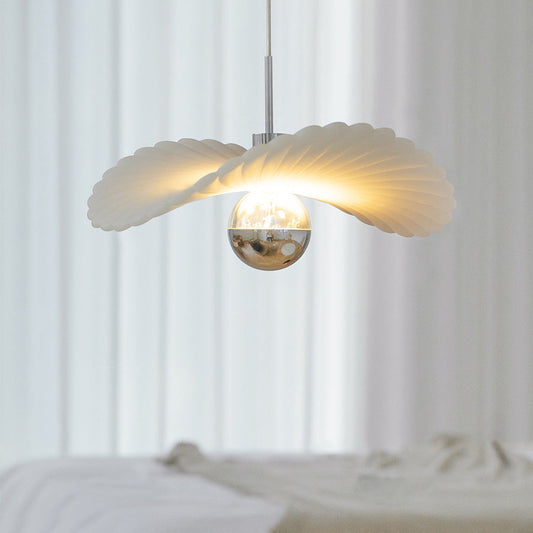 Frendorf | LotusGlow LED Pendelleuchte im Art-Deco-Stil | Gefalteter Harz-Lampenschirm | Elegantes Design für Wohnzimmer