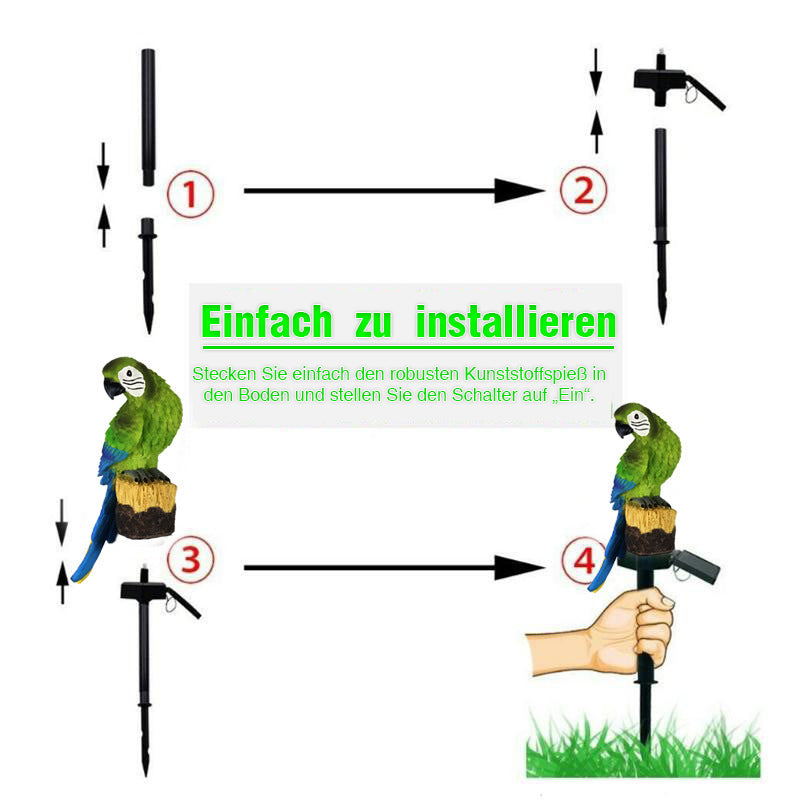 Frendorf | 💥Wasserdichtes Solar-Eulen-Papageienlicht