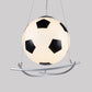 Frendorf | GoalLight Fußball Kinderzimmer Pendelleuchte | Kreatives Design | Glas & Eisen | 1-flammige Hängeleuchte