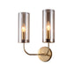 Frendorf | AstraGlas | Glas-Eisen Wandleuchte | 1- oder 2-flammig | Cognac & Hellblau