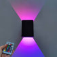 Frendorf | GlowSquare Moderne Aluminium LED Wandleuchte | RGB & Weißlicht | Quadratisches Design | Stimmungslicht
