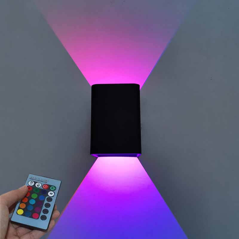 Frendorf | GlowSquare Moderne Aluminium LED Wandleuchte | RGB & Weißlicht | Quadratisches Design | Stimmungslicht