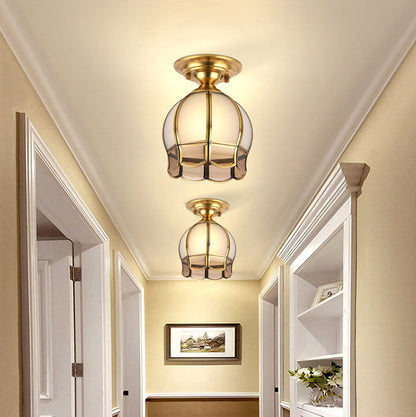 Frendorf | BrassCone Lux LED Deckenleuchte | Europäisches Design | Glas & Messing | Zeitloser Stil